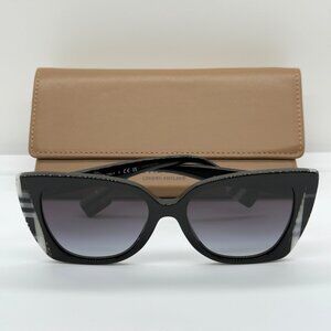 Burberry Meryl Sunglasses B4393 4051/81 Black White Check Polarized w/ Case READ